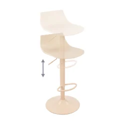 Clearance Drawer HERIBO Lot de 2 chaises de bar réglables en plastique et métal H58-79cm