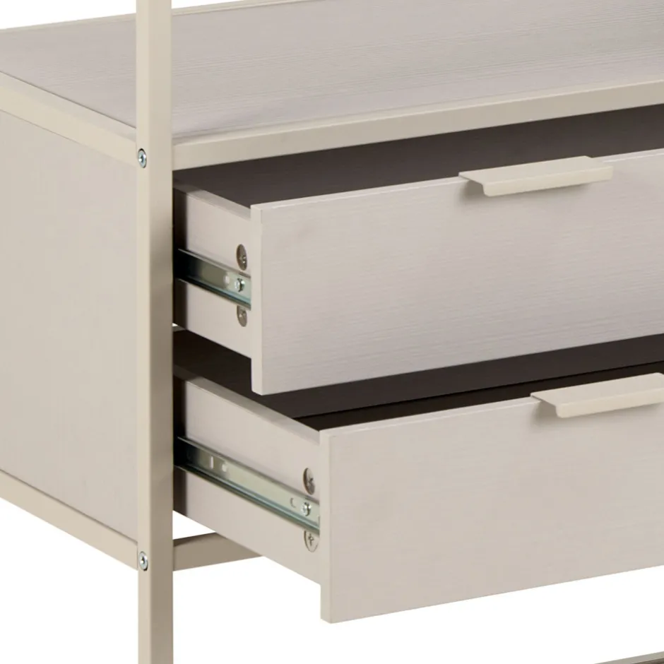 New Drawer HEXA Étagère 2 tiroirs en métal L114cm