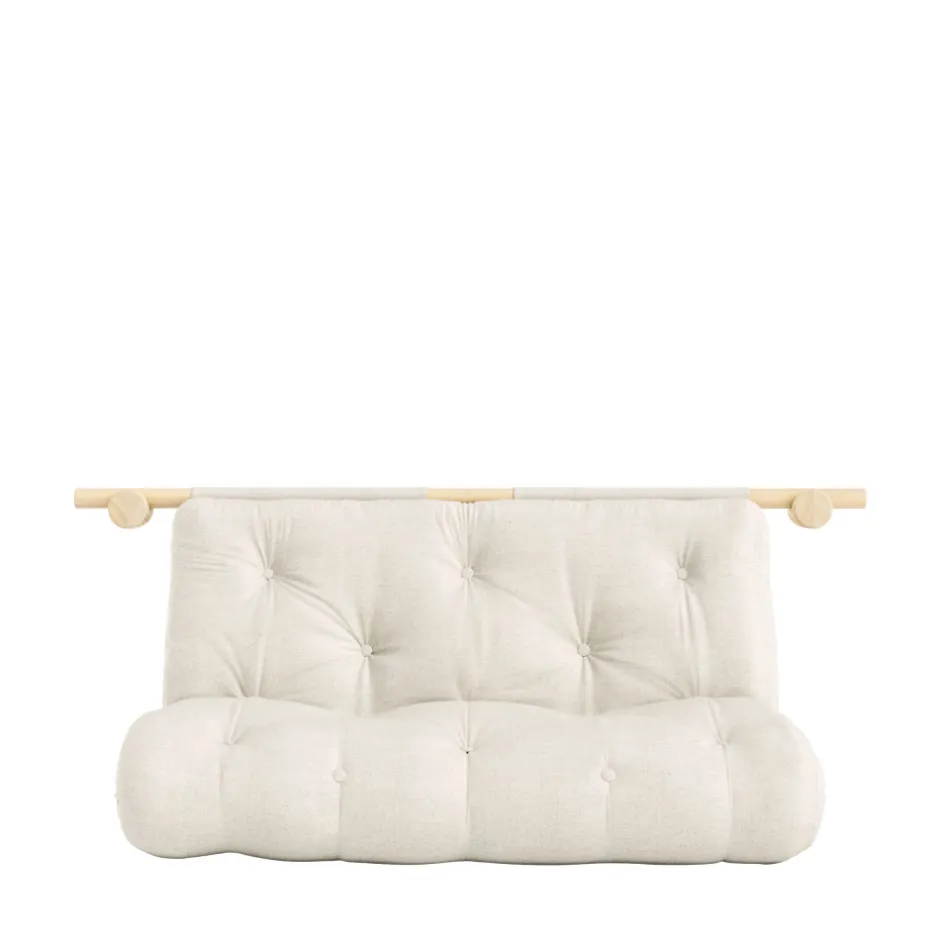 Clearance Karup Design HOOKED Canapé convertible 2,5 places en lin et bois avec accroches murales