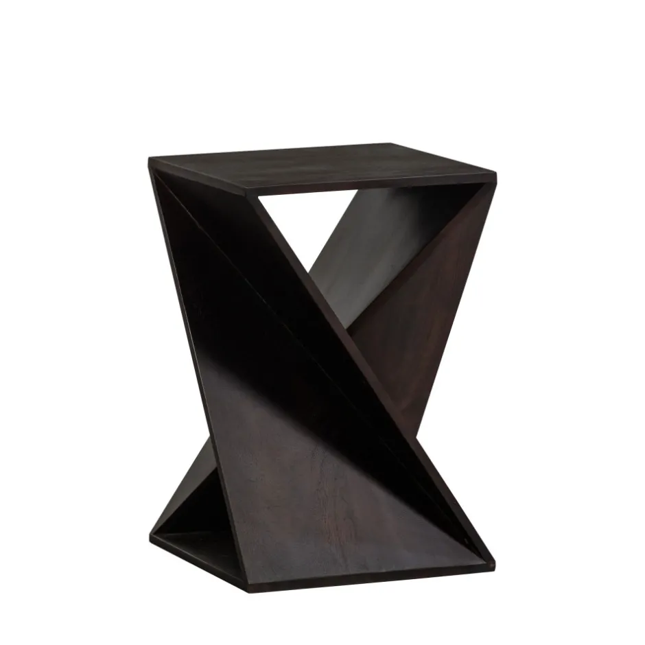 Best Woood IKEM Table d'appoint carrée en bois 41x41cm