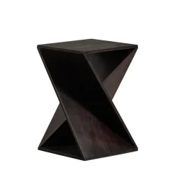 Best Woood IKEM Table d'appoint carrée en bois 41x41cm