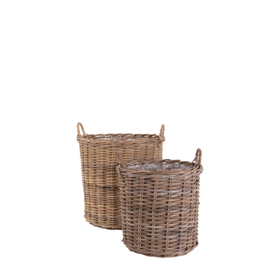 New House Nordic INDO Lot de 2 paniers en rotin