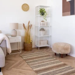 Hot House Nordic INVERNESS Pouf rond imitation fourrure ø50cm