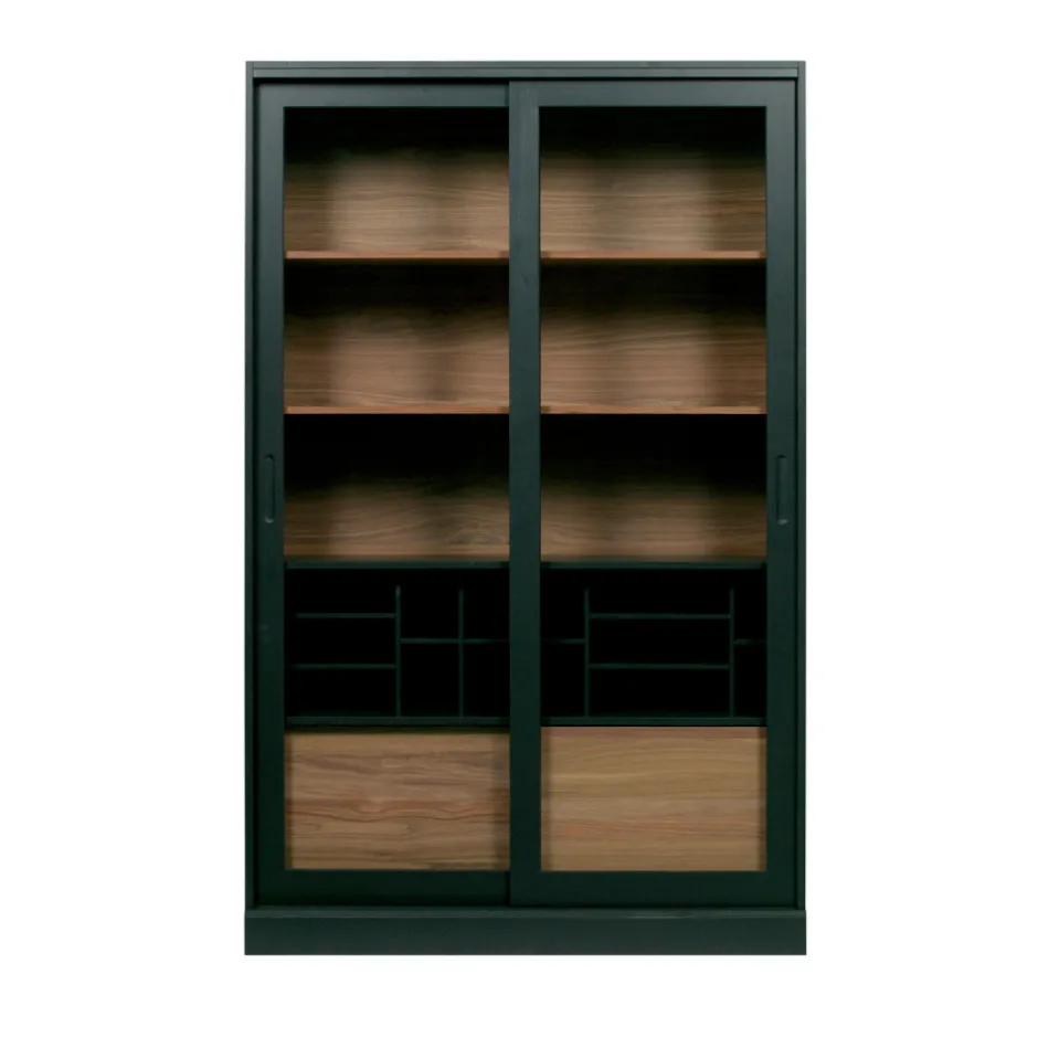 Online Woood JAMES Vitrine 2 portes en bois H200cm