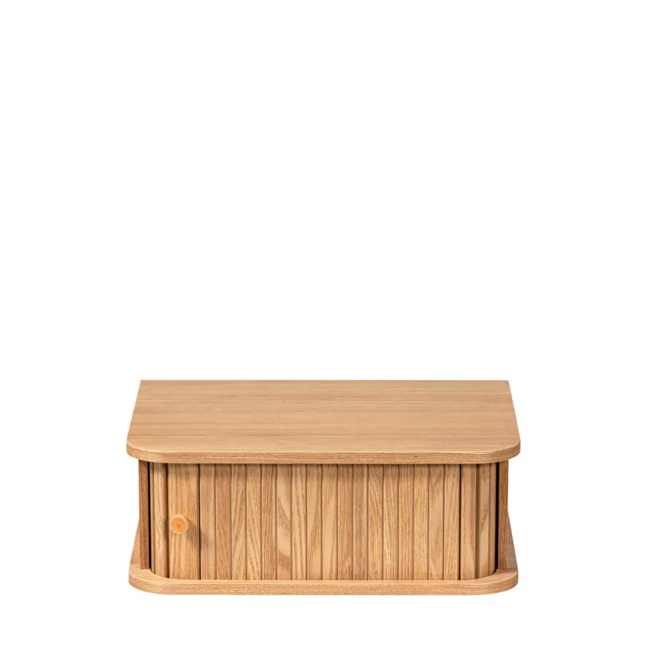 Best Woood JENA Table de chevet suspendue 1 porte coulissante en bois