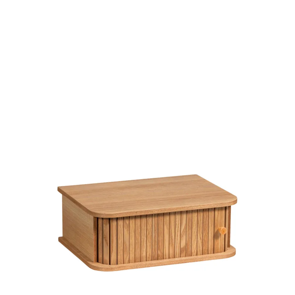 Best Woood JENA Table de chevet suspendue 1 porte coulissante en bois