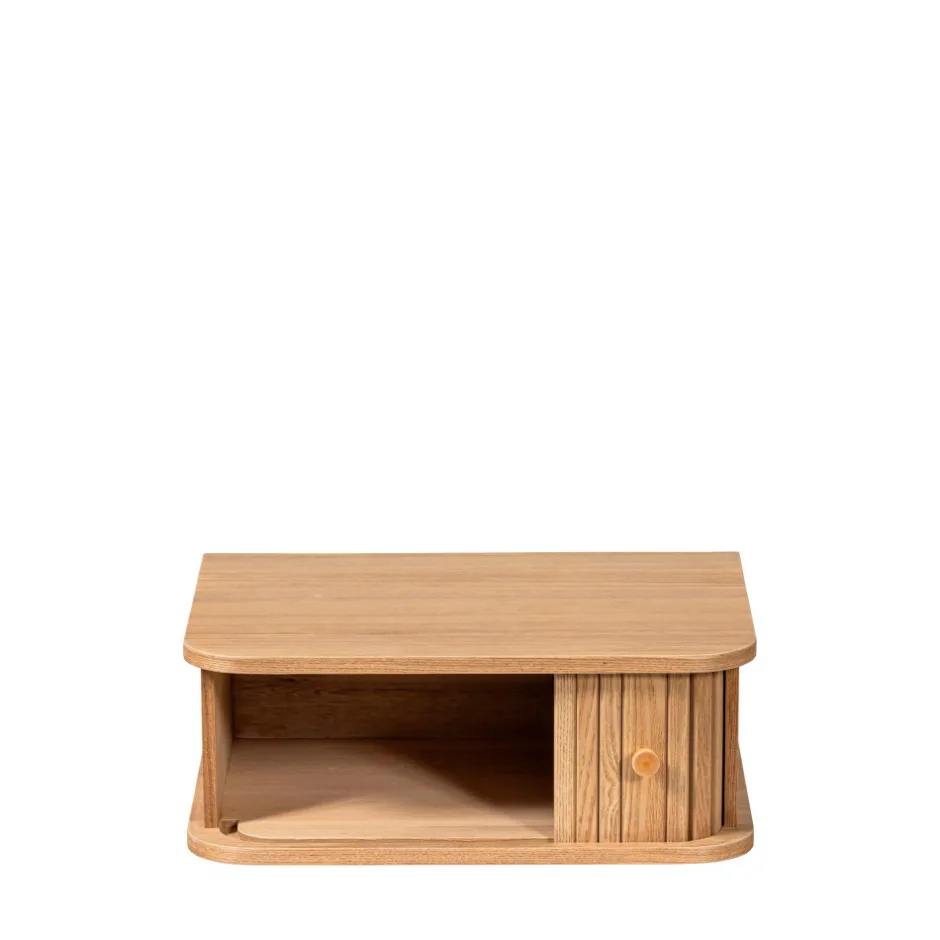 Best Woood JENA Table de chevet suspendue 1 porte coulissante en bois