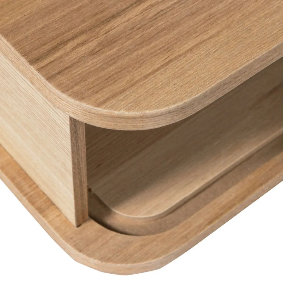 Best Woood JENA Table de chevet suspendue 1 porte coulissante en bois