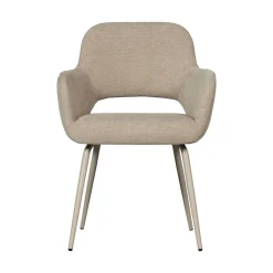 Woood JENNY Lot de 2 fauteuils de table en tissu