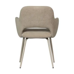 Woood JENNY Lot de 2 fauteuils de table en tissu