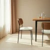Hot Drawer JENS Lot de 2 chaises en bois, tissu bouclette et métal