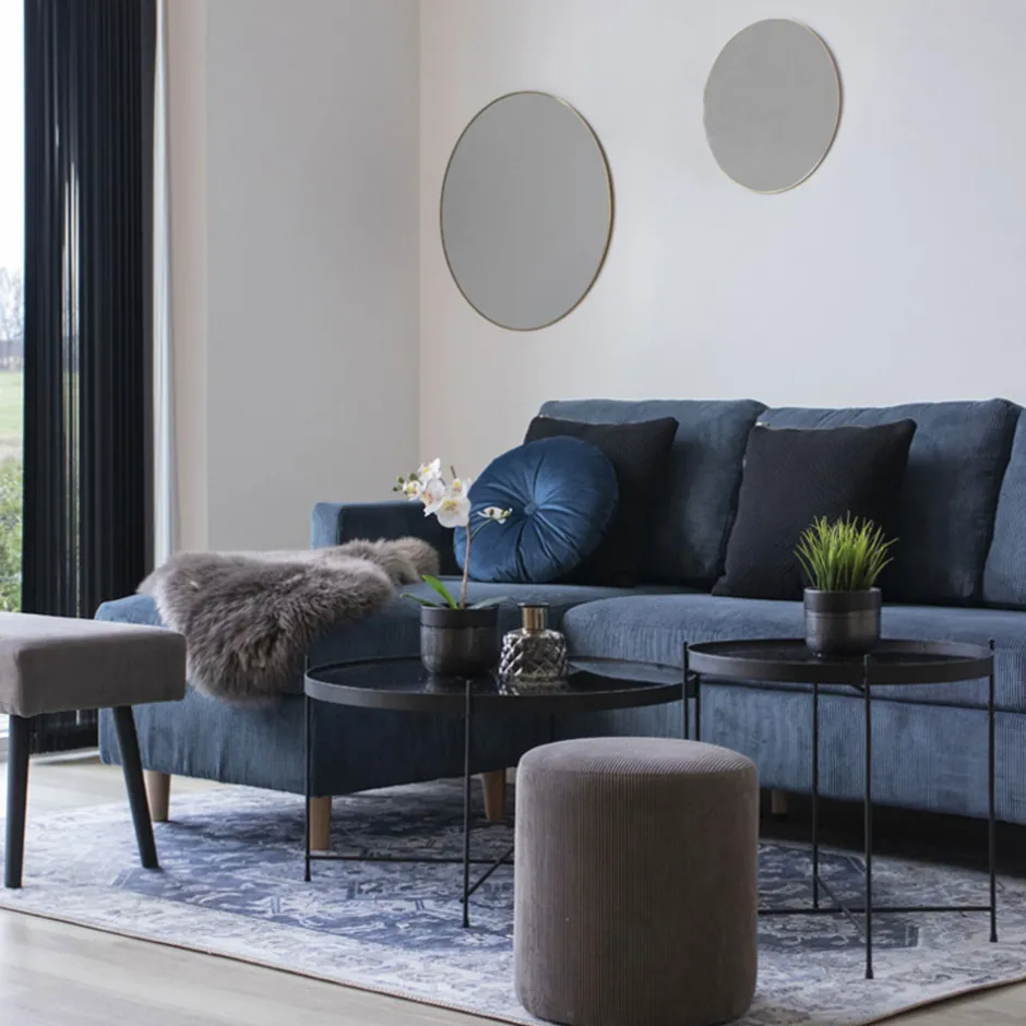 Sale House Nordic JERSEY Miroir rond en métal ø60cm
