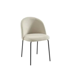 Hot No name JILL Lot de 2 chaises en tissu et métal