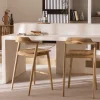 New Drawer JOKO Lot de 2 chaises de bar en teck H65cm