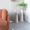 New No name JOYA Table d'appoint ronde effet travertin ø40cm H70cm