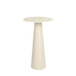 New No name JOYA Table d'appoint ronde effet travertin ø40cm H70cm