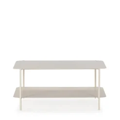 Drawer JUDITH Table basse rectangulaire en métal à double plateau