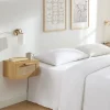 Sale Drawer JUNE Lot de 2 tables de chevet murales avec rangement en bois et cannage