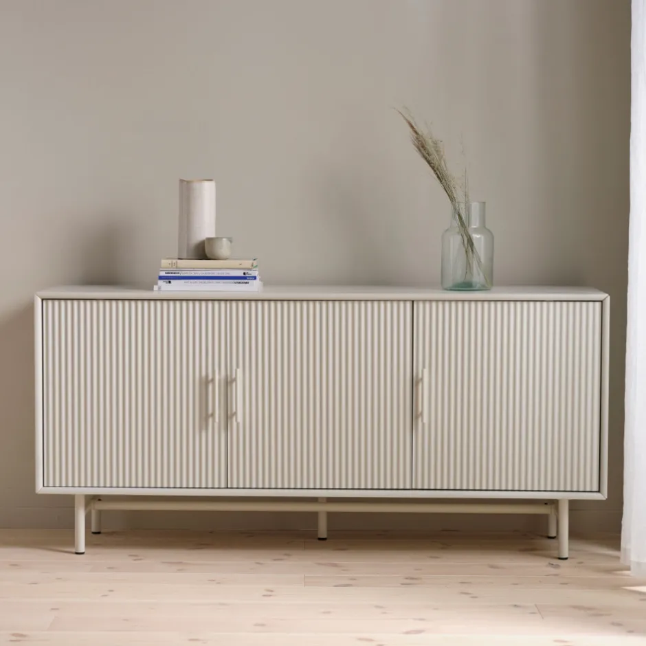Outlet No name JURA Buffet 3 portes en bois et métal L160cm