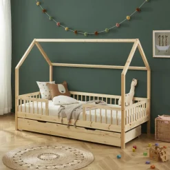 Clearance No name KABA Lit cabane enfant en bois 90x190cm
