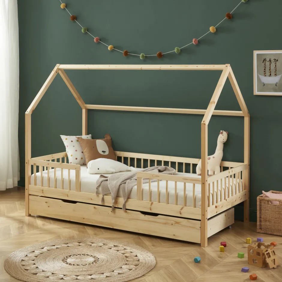 Clearance No name KABA Lit cabane enfant en bois 90x190cm