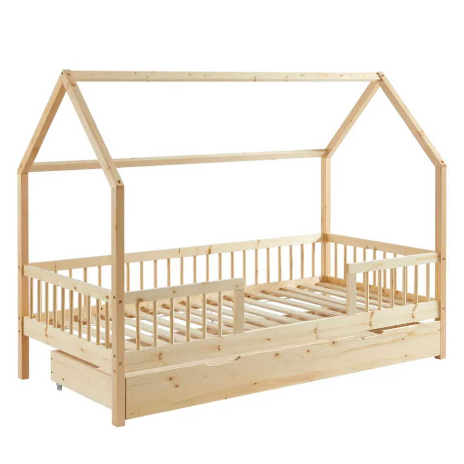 Clearance No name KABA Lit cabane enfant en bois 90x190cm