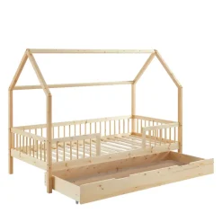 Clearance No name KABA Lit cabane enfant en bois 90x190cm