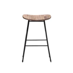 Discount Drawer KABAYAN Tabouret de bar en teck recyclé et métal H65cm