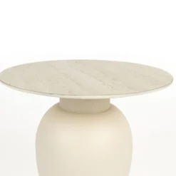 Hot No name KARULA Table d'appoint ronde effet travertin ø50cm