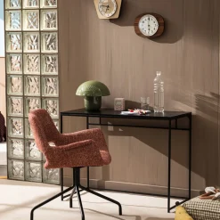 Sale Drawer KENDO Chaise de bureau pivotante en tissu et métal