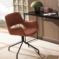 Sale Drawer KENDO Chaise de bureau pivotante en tissu et métal