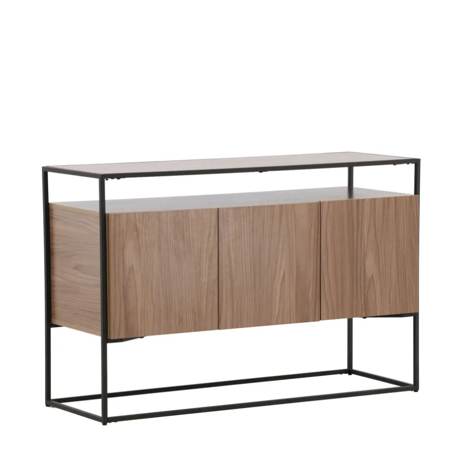 Online Venture Home KINGSPORT Buffet 3 portes en bois et métal L120cm