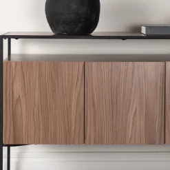 Online Venture Home KINGSPORT Buffet 3 portes en bois et métal L120cm