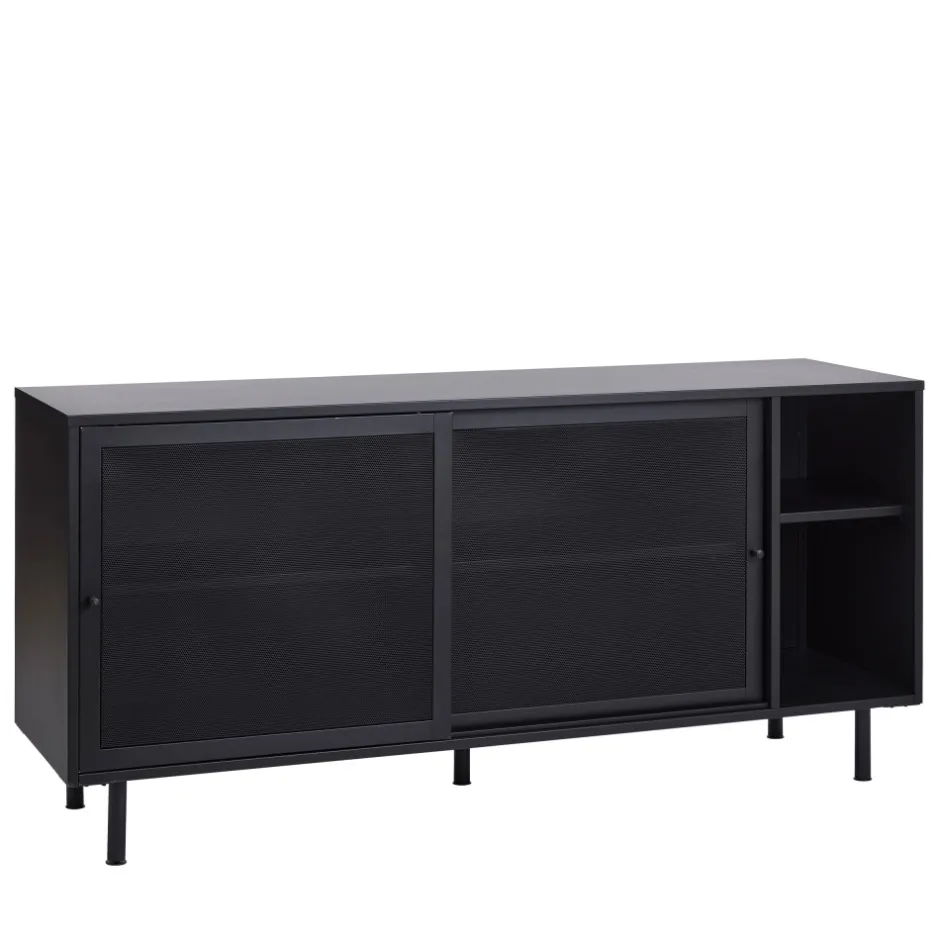 No name KISO Buffet 2 portes, 2 niches en métal L160cm