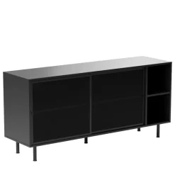 No name KISO Buffet 2 portes, 2 niches en métal L160cm