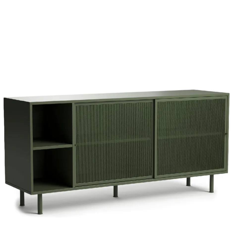 No name KISO Buffet 2 portes, 2 niches en métal L160cm
