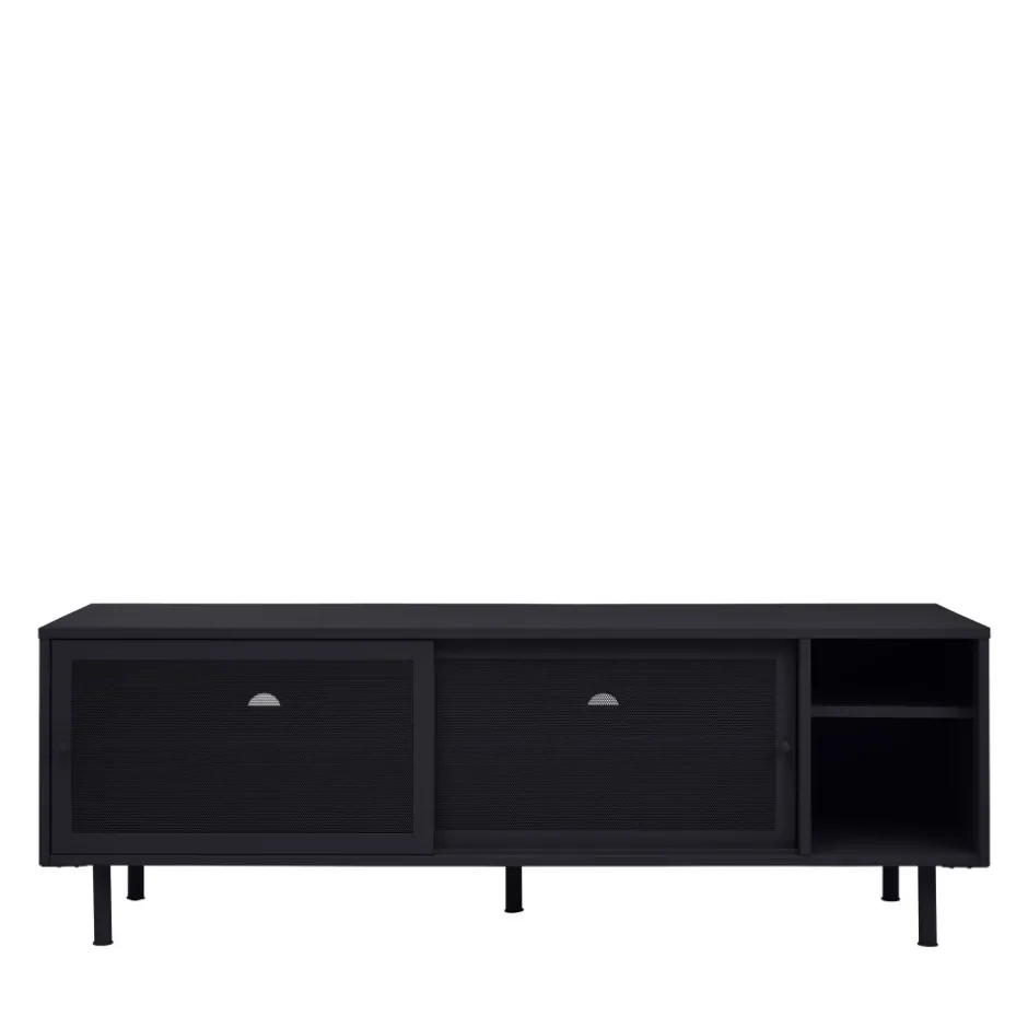 Discount No name KISO Meuble TV 2 portes, 2 niches en métal L160cm