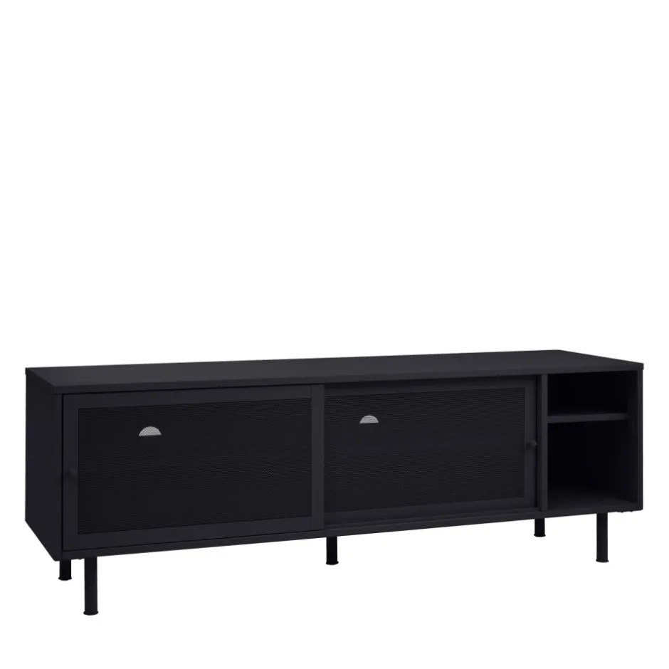 Discount No name KISO Meuble TV 2 portes, 2 niches en métal L160cm