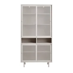 New No name KISO Vaisselier 4 portes, 2 niches en métal H180cm