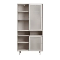 New No name KISO Vaisselier 4 portes, 2 niches en métal H180cm