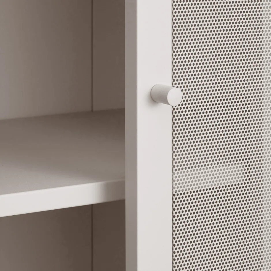 New No name KISO Vaisselier 4 portes, 2 niches en métal H180cm