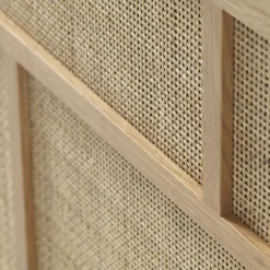 Discount No name KIYO Buffet 2 portes en bois et cannage L180cm