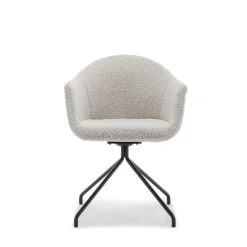 Clearance Drawer KOOIJ Chaise de bureau en tissu bouclette et métal