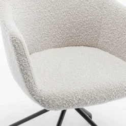 Clearance Drawer KOOIJ Chaise de bureau en tissu bouclette et métal