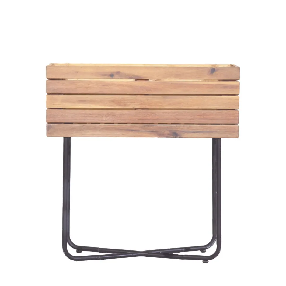 Online Drawer KORA Jardinière en bois et métal H 62 cm