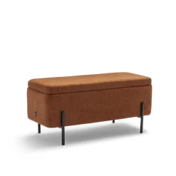 Discount Drawer KOS Banc coffre en tissu et métal L100cm