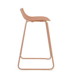 Sale Drawer LAMER Lot de 4 chaises de bar en plastique et métal H66cm