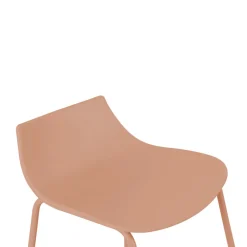Sale Drawer LAMER Lot de 4 chaises de bar en plastique et métal H66cm