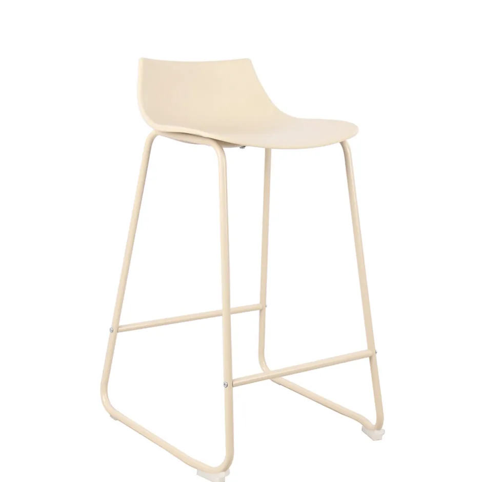 Sale Drawer LAMER Lot de 4 chaises de bar en plastique et métal H66cm