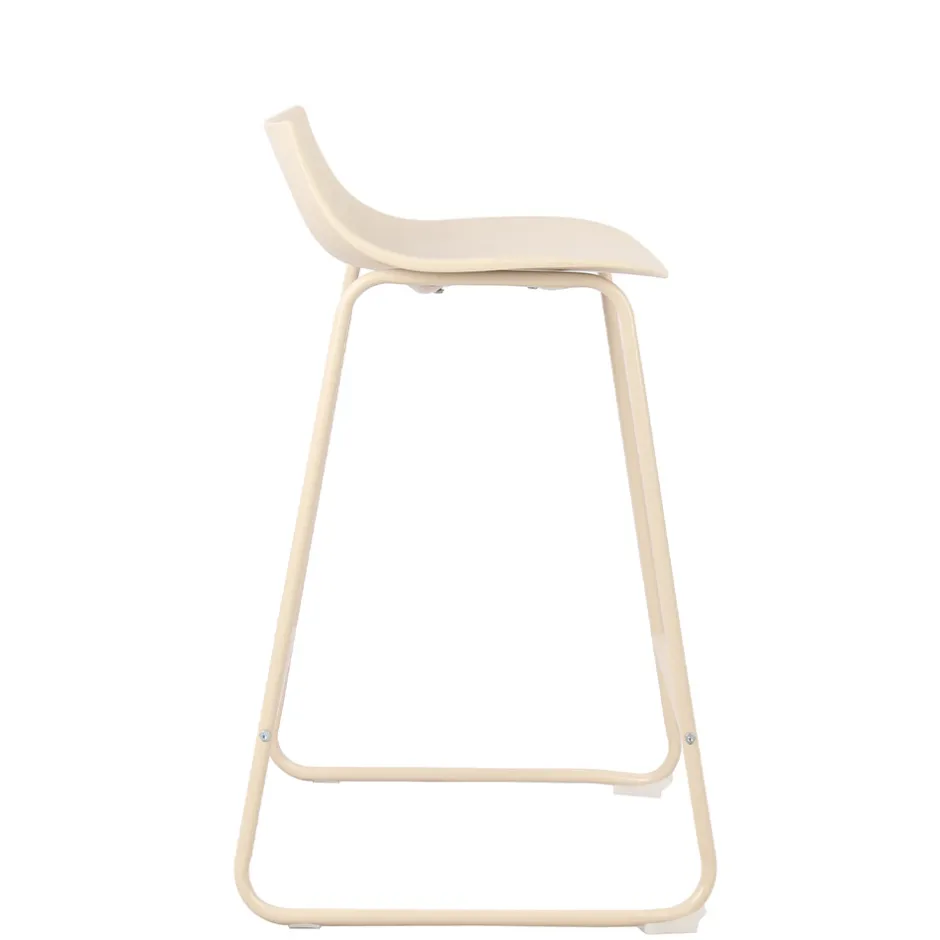 Sale Drawer LAMER Lot de 4 chaises de bar en plastique et métal H66cm